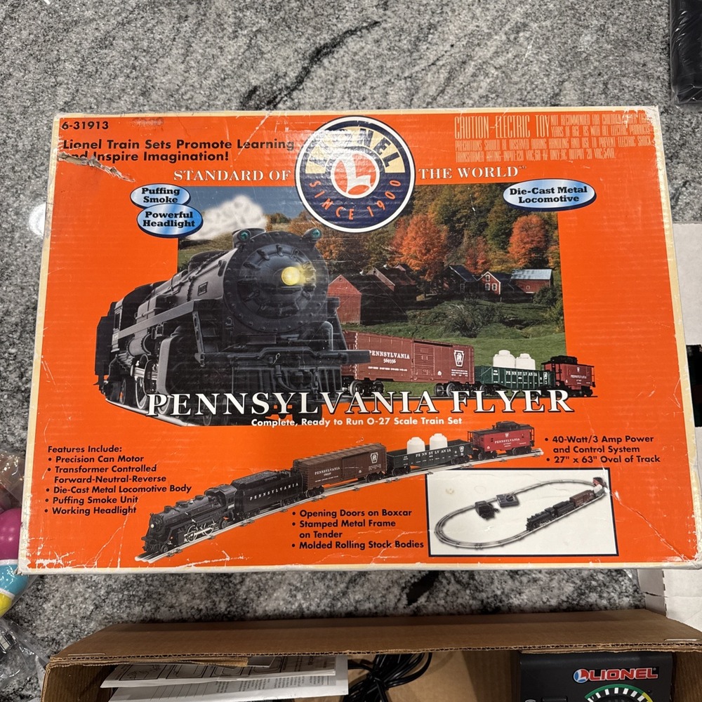 Lionel Pennsylvania Flyer‎ Complete 0-27 Train Set 6-31913 with Power and Track